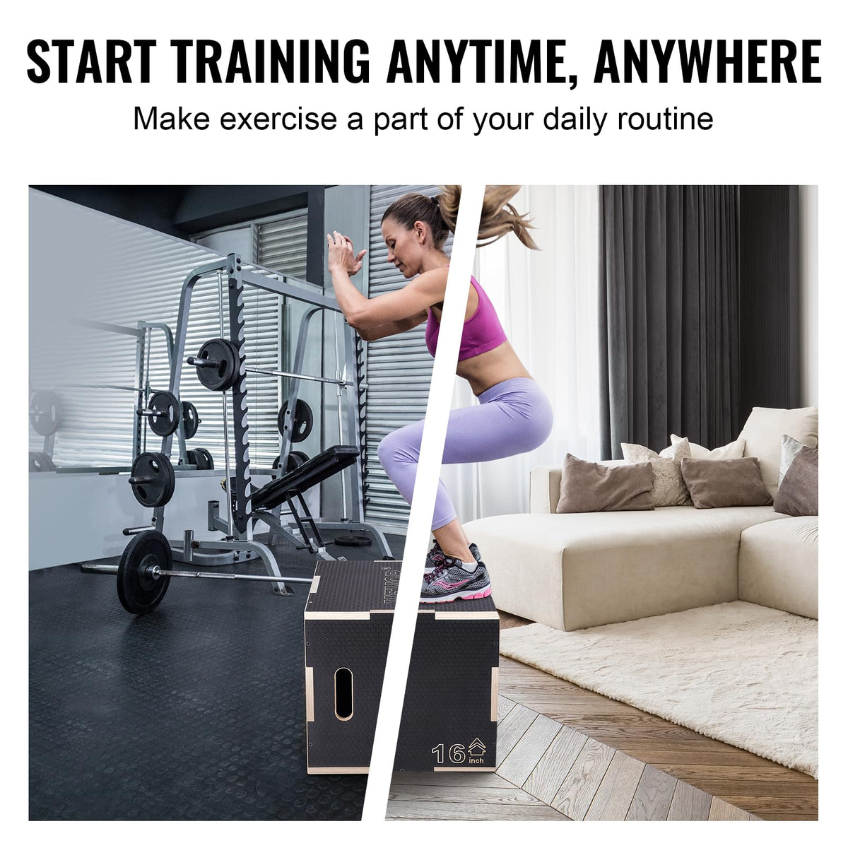 3 in 1 Wood Plyometric Jump Box S936