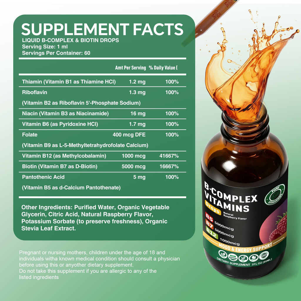 B-Complex & Biotin Drops 2 Fl Oz N90741