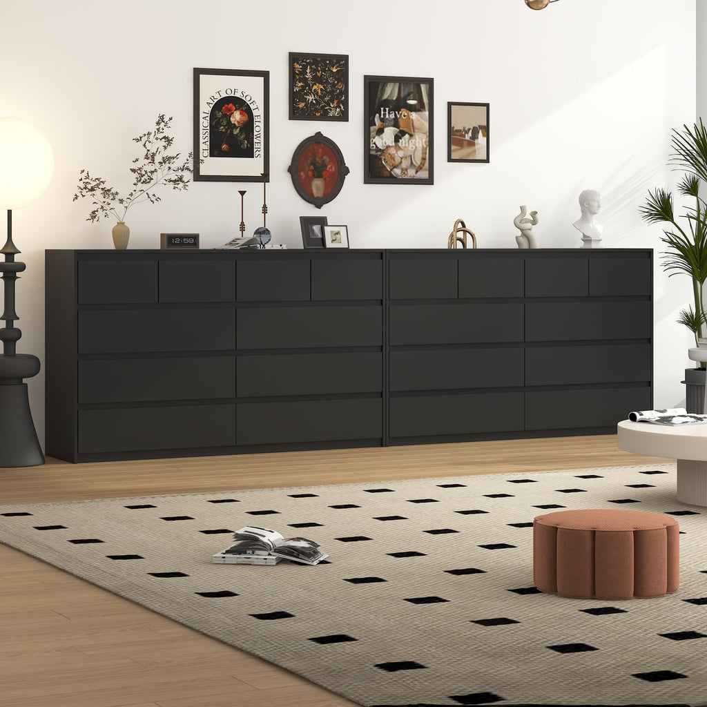 Black 10 Drawer Wood Dresser X841815