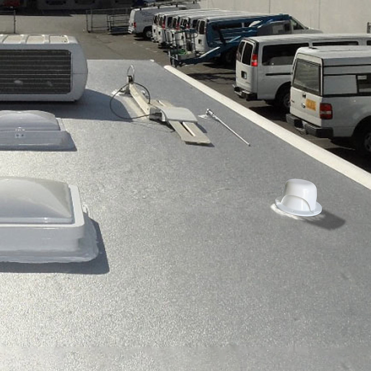 White RV Roof Vent Cover D831093