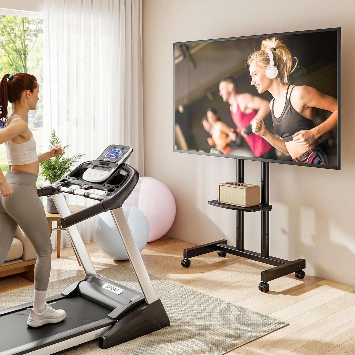Heavy Duty Rolling TV Stand for 27-80 inch TVs K395