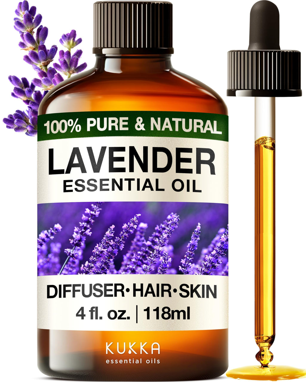 Lavender & Tea Tree Essential Oil Set 2x4 fl oz D455