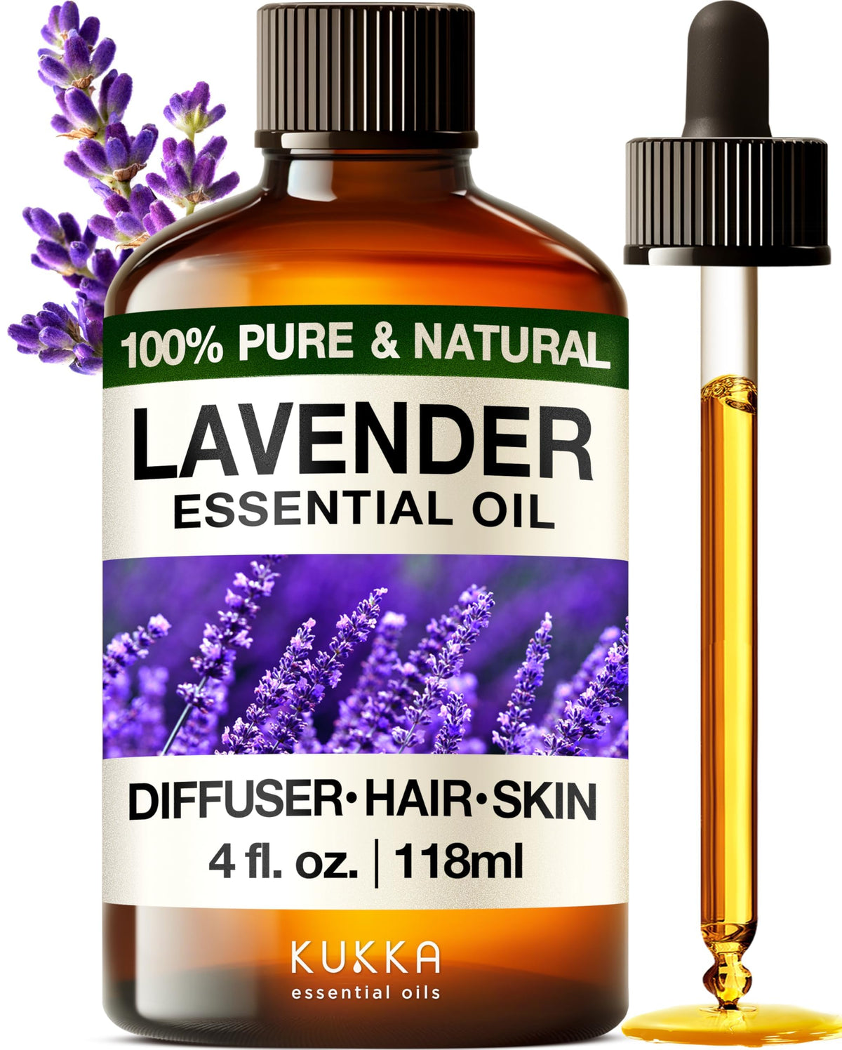 Lavender & Tea Tree Essential Oil Set 2x4 fl oz D455