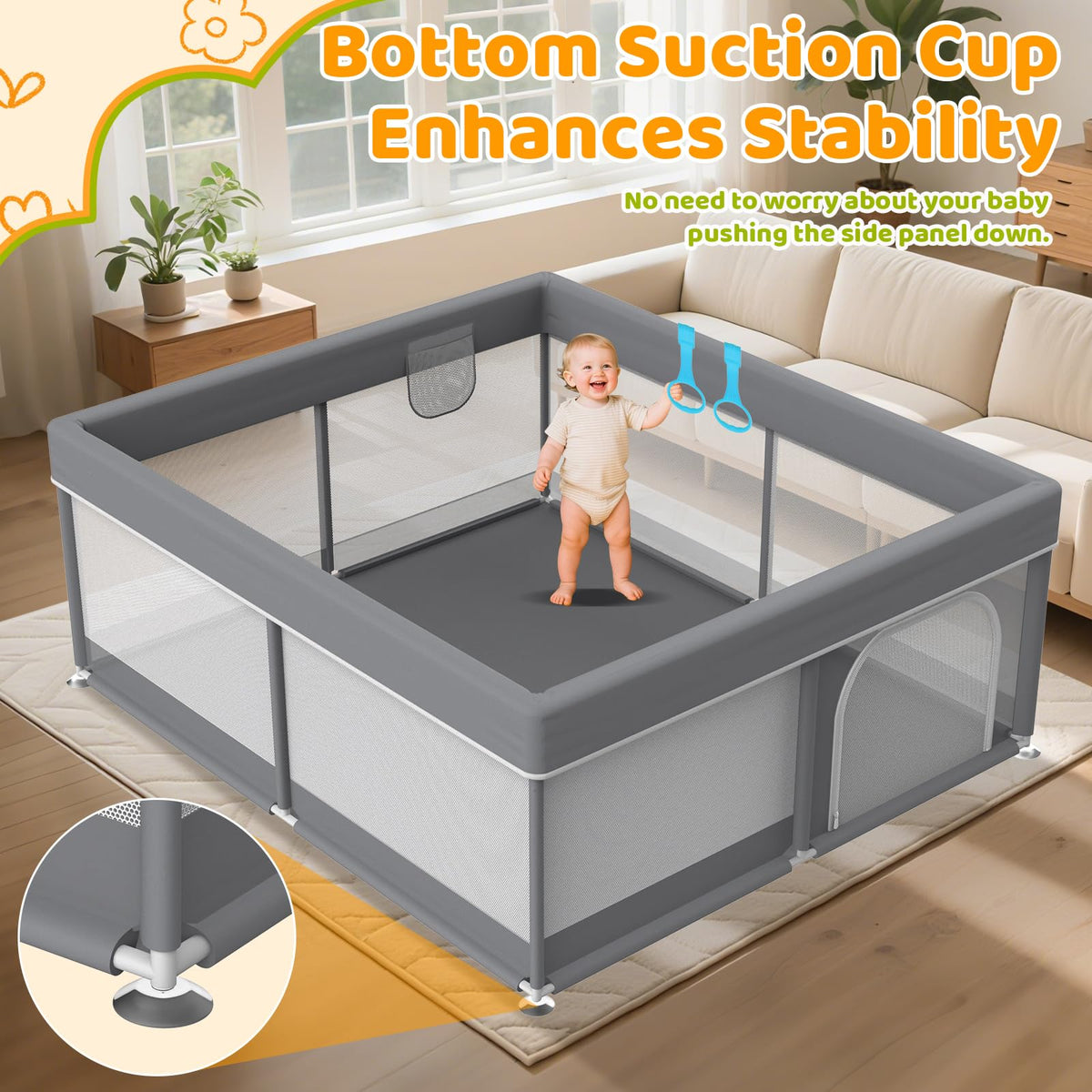 79x71 Inch Extra Large Baby Playpen Z29318