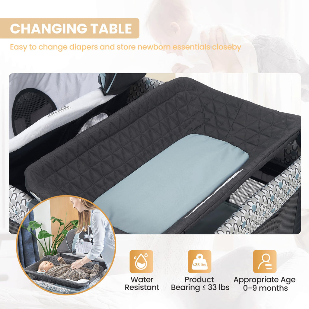 5 in 1 Foldable Baby Crib Playpen M351698