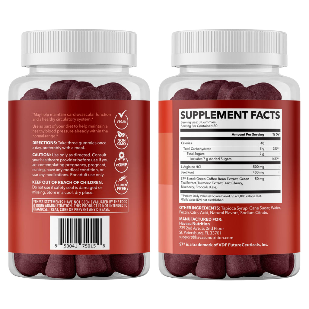 Beet Root Gummies with L-Arginine, 90 Count Z931