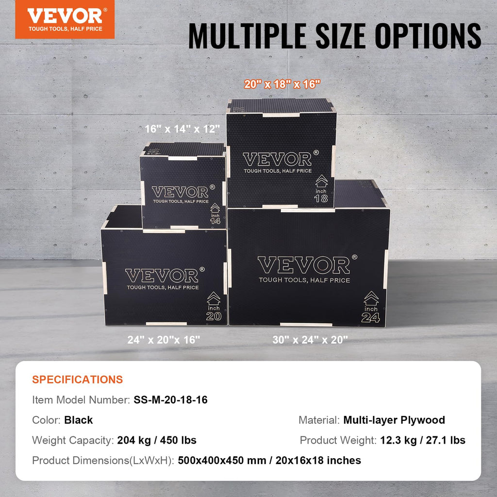 3 in 1 Wood Plyometric Jump Box S936