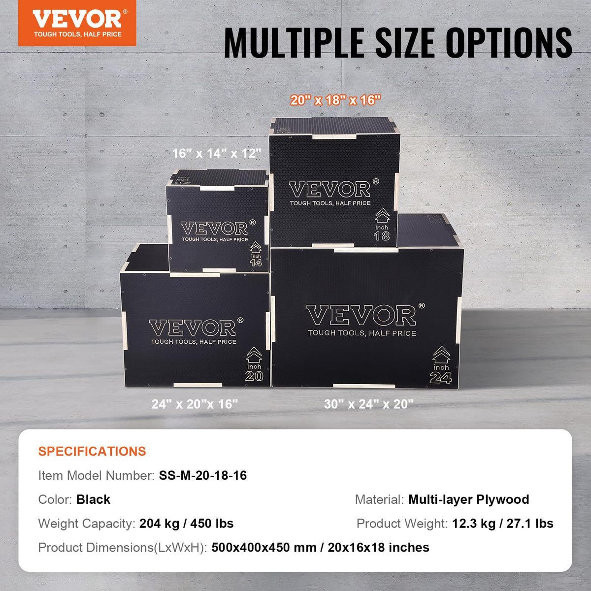 3 in 1 Wood Plyometric Jump Box S936