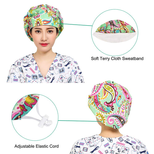 2 Pack Adjustable Cotton Working Cap with Sweatband P5994
