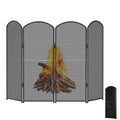 Foldable Wrought Iron Fireplace Screen D7730