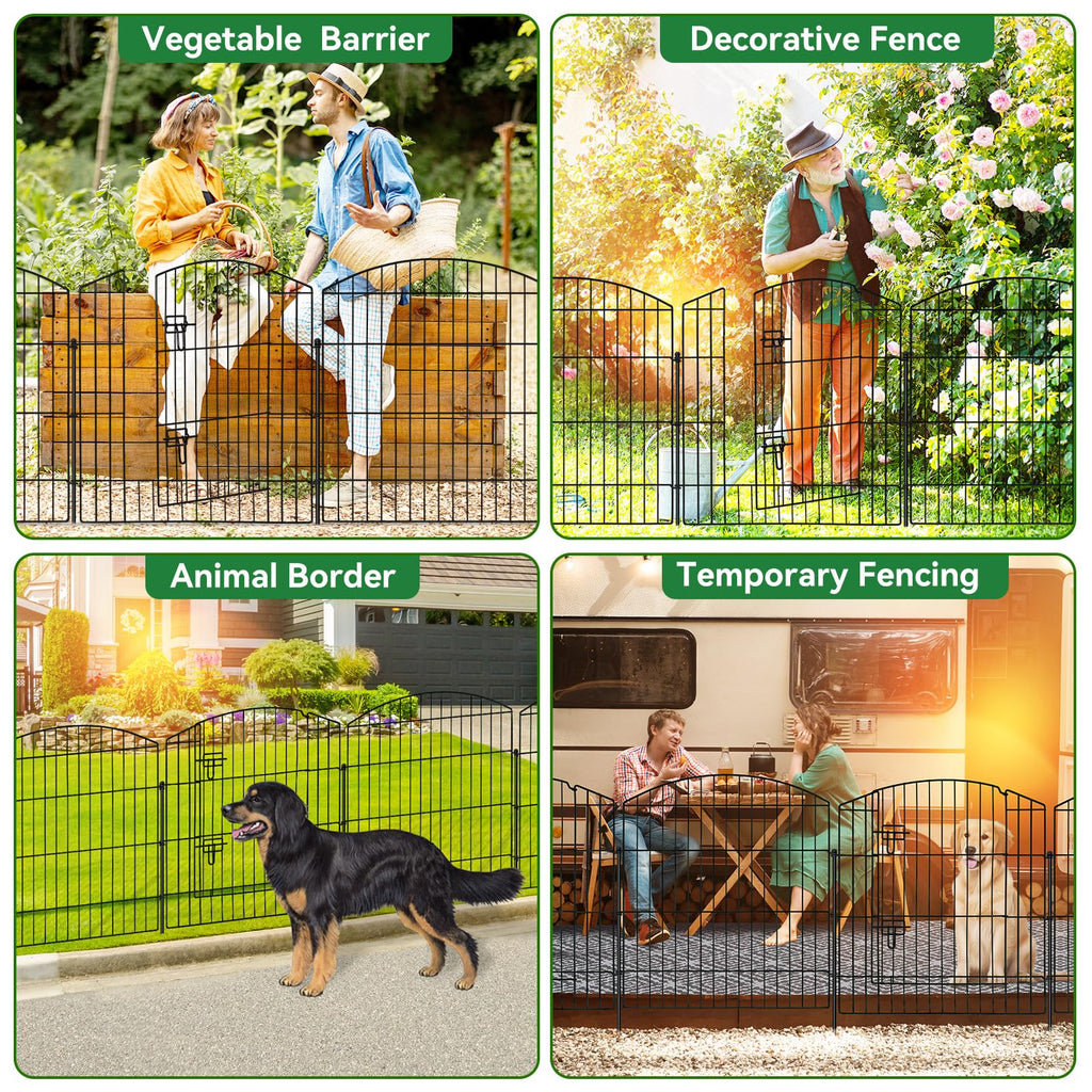 10 Panel No Dig Garden Fence with Gate B227307